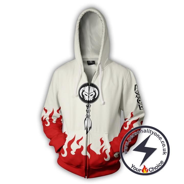 One Piece Ace White Zip Up Hoodie Jacket